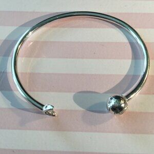 Authentic Pandora CZ Moon Stars Open Cuff Bangle==size 2 1/4==